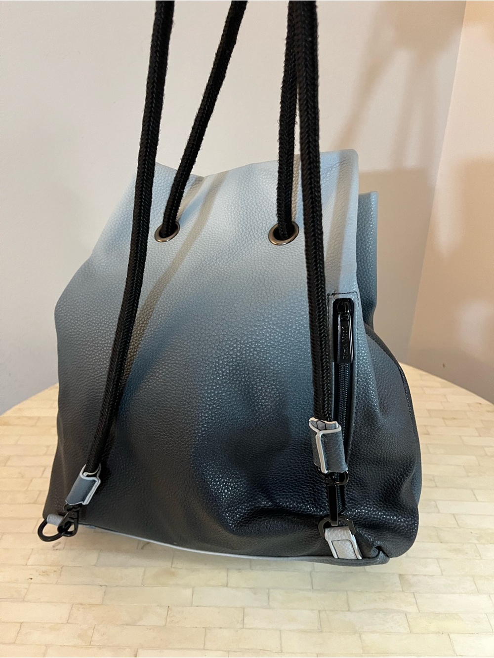 Pixie Mood Madison 3 in 1 Convertible Ombre Blue Vegan Leather Backbag - Picture 2 of 16